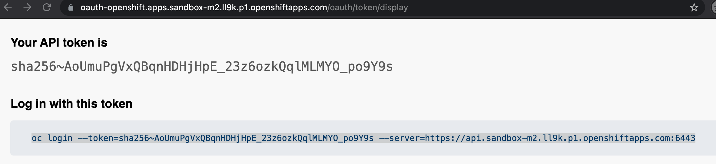 Login Token